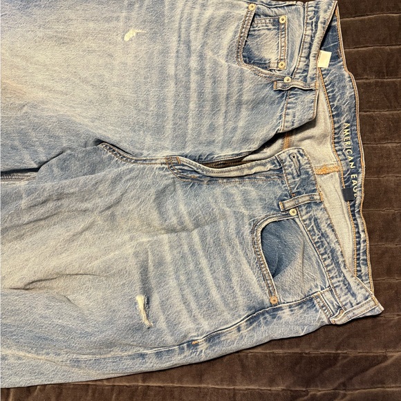 American Eagle Outfitters Light Blue Wide Leg Jeans - Picture 2 of 4